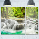 panoramic erawan waterfall landscape photo canvas print PT7137