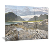 rocky coastline on lofoten landscape photo canvas print PT7171