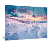 winter in carpathian mountains landscape photo canvas print PT7173