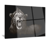 lion displaying fiery face animal digital art canvas print PT7184