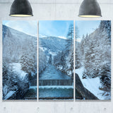 winter mountain stream landscape photo canvas print PT7199