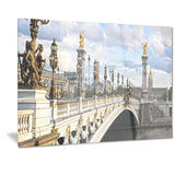 alexandre iii bridge panoramic view photo canvas art print PT7220