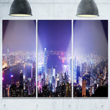 hong kong night city cityscape photo canvas art print PT7222