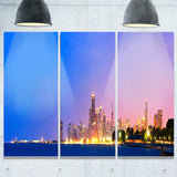 city of chicago skyline cityscape photo canvas print PT7223