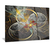 symmetrical brown fractal flowers digital art canvas print  PT7246