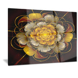 dark gold fractal flower digital art canvas print  PT7248