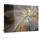 symmetrical yellow fractal flower digital art canvas print PT7254
