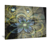 light fractal flower and butterfly digital art floral canvas print PT7259