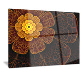 symmetrical orange fractal flower digital art floral canvas print PT7260
