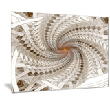 white fractal spiral pattern digital art canvas print PT7264