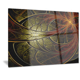 red yellow metallic fabric flower digital art canvas print PT7273