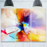 creative flower in multiple colors abstract floral canvas print PT7329
