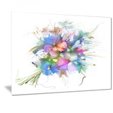 summer colorful flowers watercolor painting canvas print PT7333