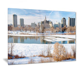 city of saskatoon winter panoramic landscape canvas art print PT7344