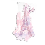 eiffel tower in purple watercolor painting canvas print PT7351