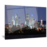 montreal over river at dusk cityscape photo canvas print PT7356