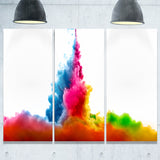 rainbow colors explosion abstract watercolor canvas print PT7396