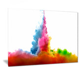 rainbow colors explosion abstract watercolor canvas print PT7396