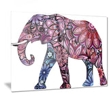 purple cheerful elephant animal digital art canvas print PT7411