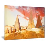 great pyramids at giza landscape canvas art print  PT7435