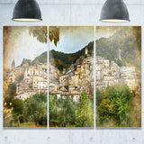old italian villages landscape photography canvas print PT7457