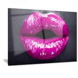purple lip makeup modern portrait canvas art print PT7464