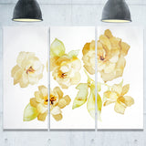 brown flowers with white shade floral canvas art print PT7479