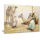 old colonial illustration painting canvas art print PT7515