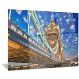 lights on tower bridge cityscape photography canvas print PT7553