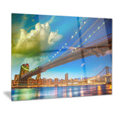 brooklyn bridge with cloud in sky cityscape photo canvas print PT7554