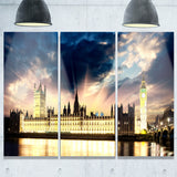 parliament at river thames cityscape photography canvas print PT7567