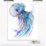 jelly fish watercolor animal painting canvas print PT7621