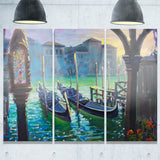 gondolas in venice landscape painting canvas print PT7628