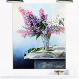 lilac bouquet floral digital art canvas print PT7652