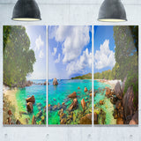 beach anse lazio at seychelles landscape photo canvas print PT7659