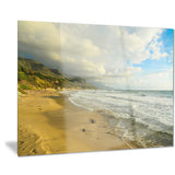 waves meet sand landscape photography canvas print PT7670
