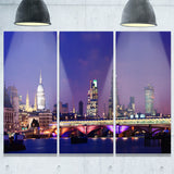 london night panorama cityscape photo canvas print PT7689