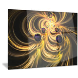 yellow fractal flames abstract digital art canvas print PT7698