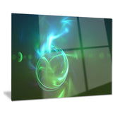 glowing green circles abstract digital art canvas print PT7716