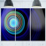 endless tunnel blue ripples abstract digital art canvas print PT7725