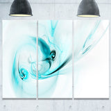 colored smoke light blue abstract digital art canvas print PT7731