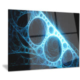 blue metal construction in black abstract digital art canvas print PT7744