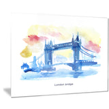 london hand drawn illustration cityscape painting canvas print PT7761