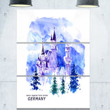 germany watercolor landscape cityscape painting canvas print PT7763