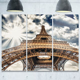 fisheye view of eiffel tower cityscape digital art canvas print PT7768