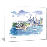 australia vector illustration cityscape painting canvas print PT7770