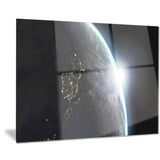earth view with day and night effect digital art canvas print PT7810