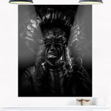 american indian tribal chief portrait digital art canvas print PT7813
