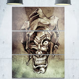 fantasy clown joker tattoo sketch digital art canvas print PT7822