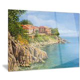 blue summer sea landscape painting canvas art print PT7838